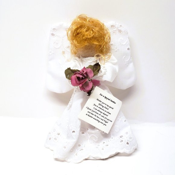 Angel Marycana San Jose Handmade Figurine Flower White Lace For a Special Mother - Picture 3 of 8